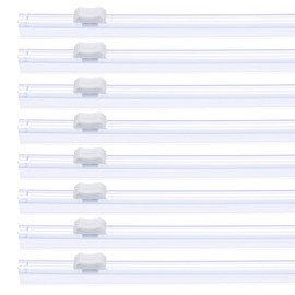 PATIKIL 8pcs Plastic Wrap Cutter, 14in Plastic Wrap Slide Cutter Snap Card Slot Installation Replacement for Aluminum Foil Wax Paper Parchment Paper Wrap Dispenser, White