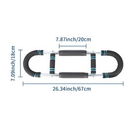 Toguma Twister Arm Trainer for Woman Man, Adjustable Chest Expander Home Fitness Equipment Chest Workout Equipment for Arm Chest Exerciser (Black)