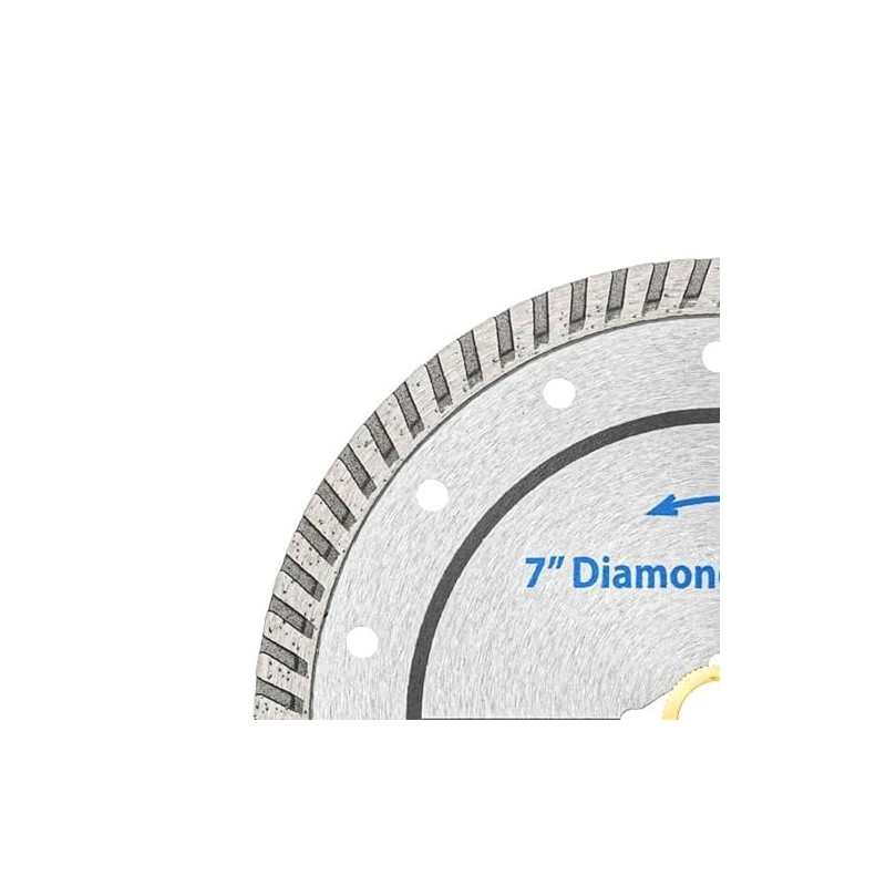 7" Turbo Diamond Saw Blade for Concrete, Brick, Block and