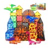 Coodoo Dinosaur Toys Magnetic Tiles Lava Dinosaur World Set -