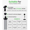 Height adjustable Metal Desktop Microphone Stand with Mic Clip -