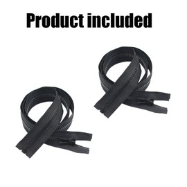 YaHoGa Pack of 2 63 cm Zip Plastic 5 mm Separable Zip for Jackets Black (63 cm)