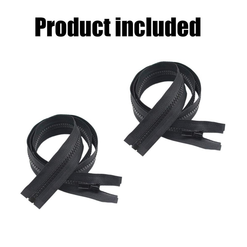 YaHoGa Pack of 2 63 cm Zip Plastic 5 mm
