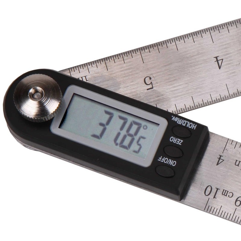 iGaging Digital Protractor with 7" and 4" Stainless Steel Bladed