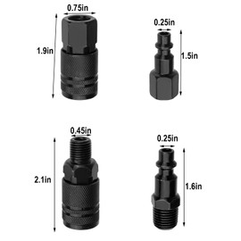 FarBoat 1/4'' Air Compressor Hose Fittings and Plug Kit, I/M Air Hose Quick Connect Fittings,Air Hose Fittings 1/4 "NPT Industry(Set of 12)