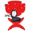 3 Pack. Red-Flat Cap Panel Shapers and Hat Crown Inserts