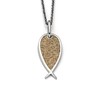 DUR P3783 Women's Pendant Fish Beach Sand 925 Silver, Sterling