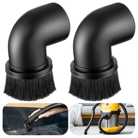 Feekoon 2 Pack 2 1/2'' Wet Dry Vacuum Dust Brush Attachment Compatible with Shop-Vac WS25001A, Fit 2.5 Inch Vacuum Extension Wands and Hoses, for Cleaning Furniture, Blinds, Car Interiors