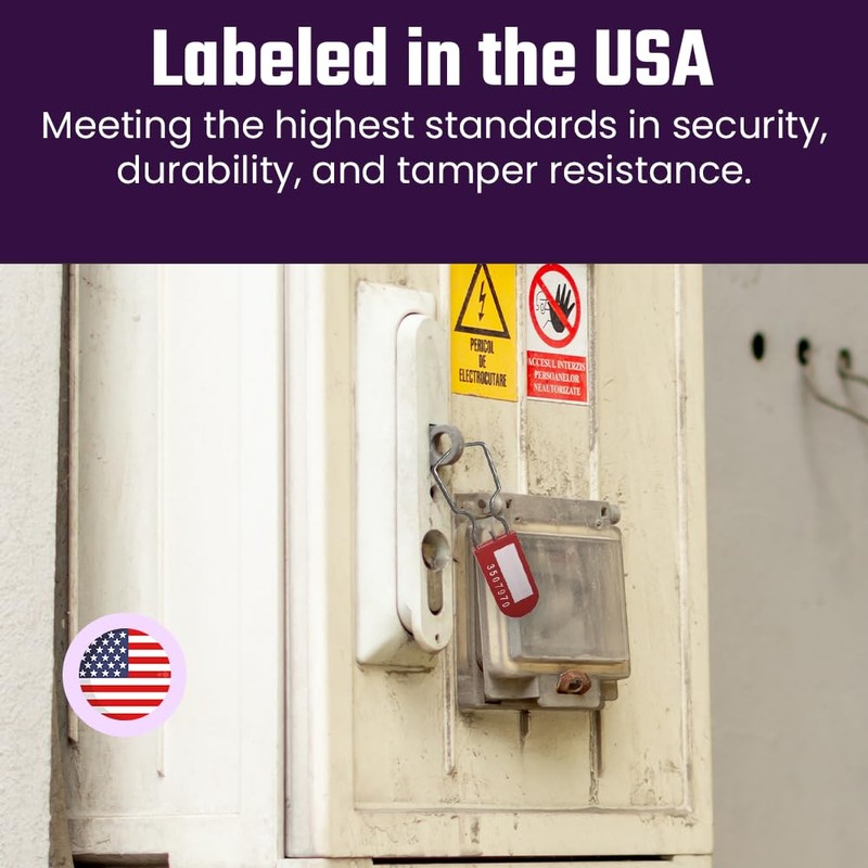 Plastic Padlock Security Seals - Corrosion-Resistant, Eco-Friendly, U.S. Customs Approved