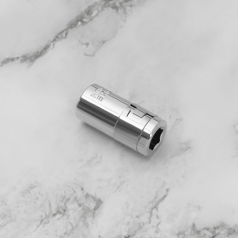 2 Pcs Square Hole to Hex Converter Metal 1/4" Drive