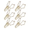 100Pcs Star Binder Clips Hollow Out Cartoon Style Strong Clamping