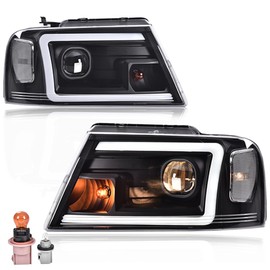 ALLGOOD LED DRL Headlight Assemblies, Compatible with Ford F150 2004 2005 2006 2007 2008 /Fit 06-08 Lincoln Mark Headlamp