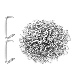 1000Pcs 1" Galvanized Hog Rings Assortment Kit, Professional Hog Rings Installation Kit for Bungee Shock, Cords, Animal Pet Cage