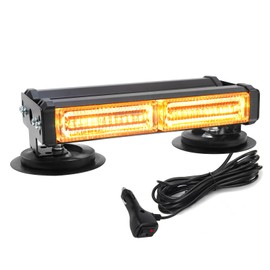 Afurkuot Amber Beacon Light LED Flashing Strobe Light Bar 8.5 Inch, 40-LED 26 Modes Car Roof Light Amber Warning Emergency Safety Flashing Strobe Beacon Light for Trucks Snow Plow Vehicles Tractor