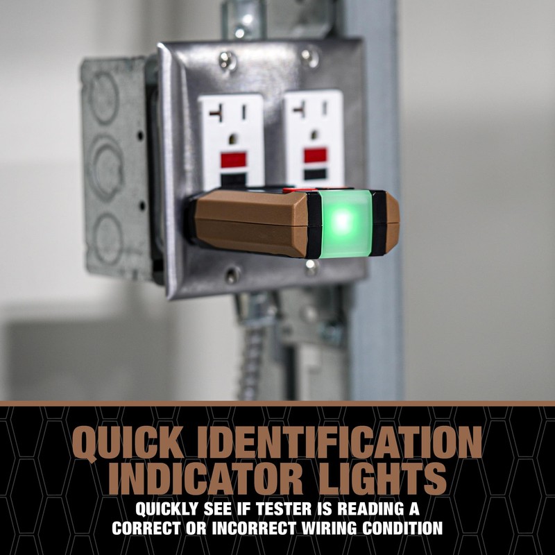 Southwire GFCI Receptacle Tester with LCD Display, 3 Prong, GFCI
