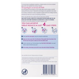 Veet Pure Legs and Body Hair Removal Cold Wax Strips Sensitive Skin, 20 Pack