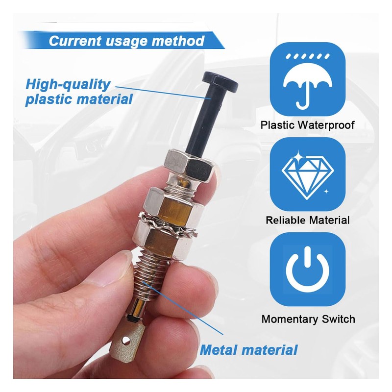 ZIMISI Car Door Pin Switches, Momentary ON Off 12VDC 20A