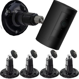 4 Pack JYtrend Wall Mount for Ring Stick Up Cam & Indoor 1st Gen Cam, 360 Degree Swivel Adjustable Mounting Bracket for Wyze V4 V3, for Arlo Pro 4 3 2/Ultra/Light/Go/Essential Security Camera , Black