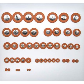47 Soundman® Pads for Alto Saxophone Lambskin Universal Upholstery Set Saxophone Cushion Leather from Lamb Saxophones Metal Resonators