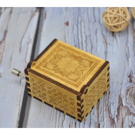 Sooharic Davy Jones Music Box- 18 Note Hand Crank Mechanism Wooden Music Box Crafts（Pirates of The Caribbean（Davy Jones））