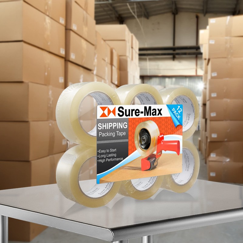 Sure-Max Premium Carton Packing Tape 2.0 mil 330 Feet (110