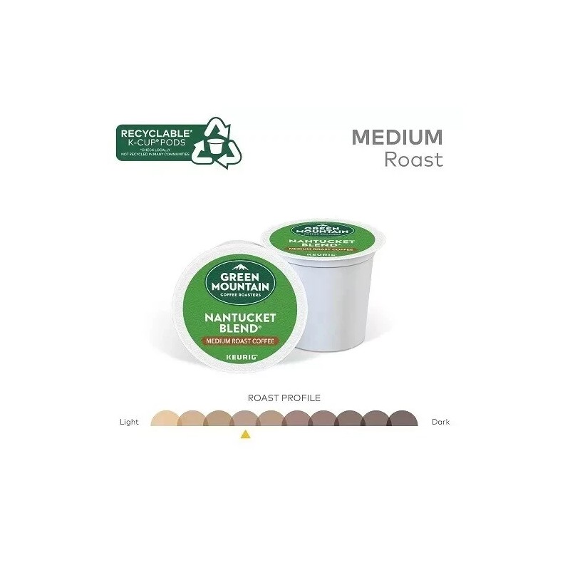 Green Mountain Coffee Roasters Nantucket Blend Medium Roast K-Cup Pods,