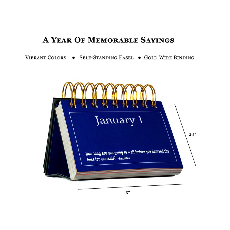 Stoic Quotes Daily Flip Calendar Perpetual 365 Days Inspiration Motivation