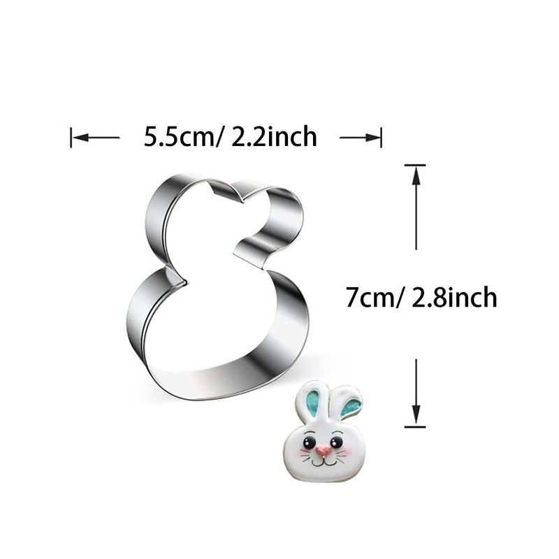 WJSYSHOP Rabbit Head Shape Cookie Cutter - I