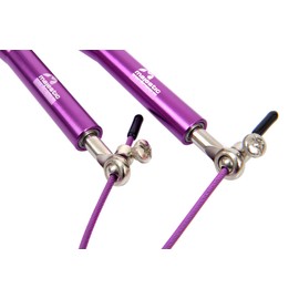 Majestic Sport Stahl-Springseil – Seilspringen mit Kugellagern, verstellbar, 300 cm, 2,5 mm – Perfekt für intensives Cardio- & Intervalltraining Lila