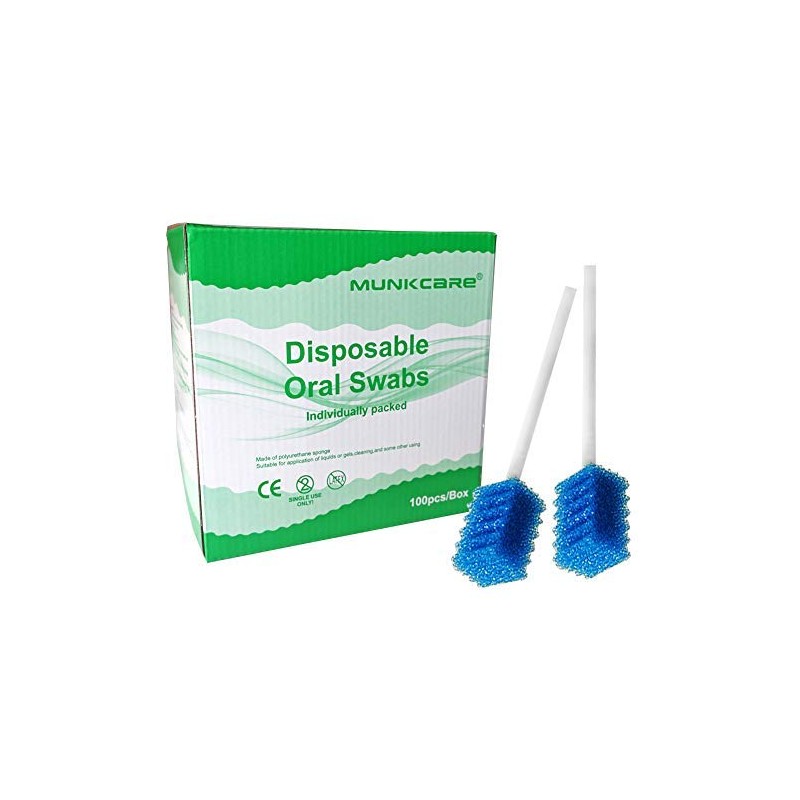 Oral Care Swabs Disposable- Blue 100 Counts