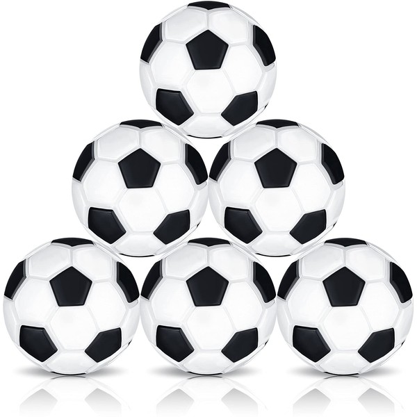 6 Palloni di Calcio Balilla Mini Palloni di Ricambio da 28 mm Calcio Balilla in Bianco e Nero Piccolo Foosball di Ricambio per Adolescenti Adulti Forniture per Giochi da Tavolo