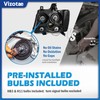 Vizotae Headlights Assembly Halogen W/Bulbs for 07-14 Chevy Tahoe Suburban