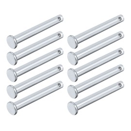 METALLIXITY 20pcs 6mm x 45mm Single Hole Flat Head Carbon Steel Fastener Pins for Metal Equipment Furniture Installation Industrial DIY