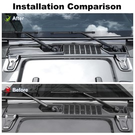 JWWY JL Wrangler Front Wiper Base Panel Protect Cover Trim Compatible with 2018-2024+ Jeep Wrangler JL JLU Gladiator JT Trunk Accessories Carbon Fiber