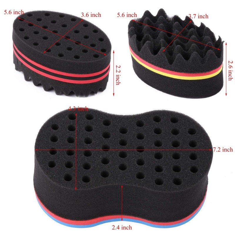 3 Pcs Hair Sponge for Curls and Dreads Afros Sponge