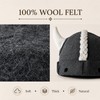 100% Wool Sauna Hat, Felt Viking Cap, Heat Protection Gray