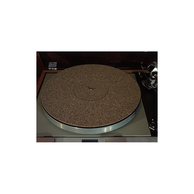 Cork/Rubber 3mm Turntable Record Mat with Record Label Recess in