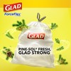 Glad ForceFlex Tall Kitchen Trash Bags, 13 Gallon, Pine-Sol Original,