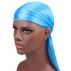 Men Silk Durag Long Straps Bandanas for Men Headwear Waves