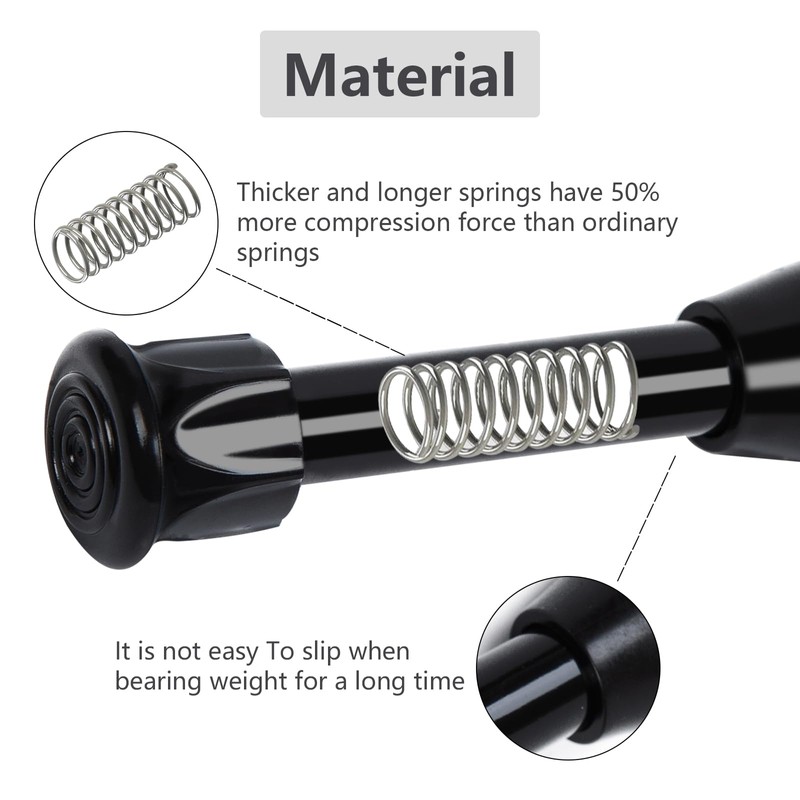 Cupboard Bars Tension Rods, 6 Pack Spring Loaded Curtain Rods