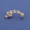 Cybche Crystal Flower Ear Climber Earrings CZ Flower Cuff Wrap