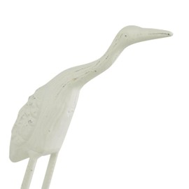Deco 79 Metal Bird Decorative Sculpture Home Decor Statues, Set of 2 Accent Figurines 10", 12"H, White