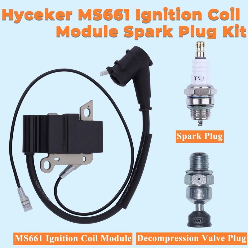 Hyceker MS661 Ignition Coil Module Spark Plug Kit For Stihl