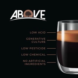 Above Coffee 100% Arabica Whole Bean Coffee - 4th Generation Single Origin Specialty Fresh Roasted Gourmet Coffee Beans from Brazil - Farm to Cup, Ethical Fair Trade Low Acid Dark Roast Coffee Beans