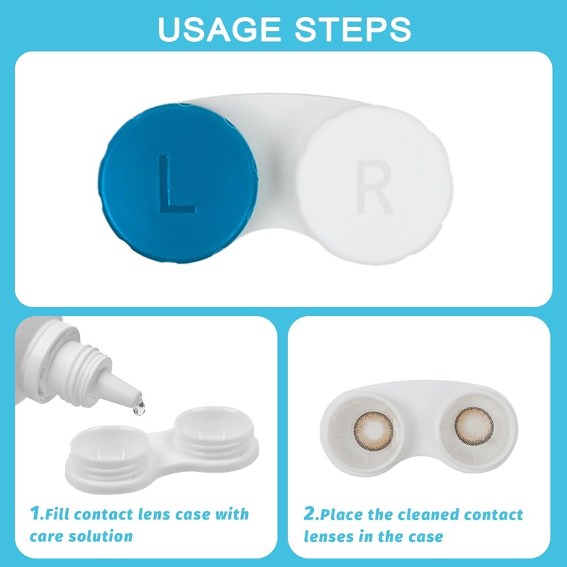 Aoutrow 16 Pack Contact Lens Case Box, Mini Contact Lens