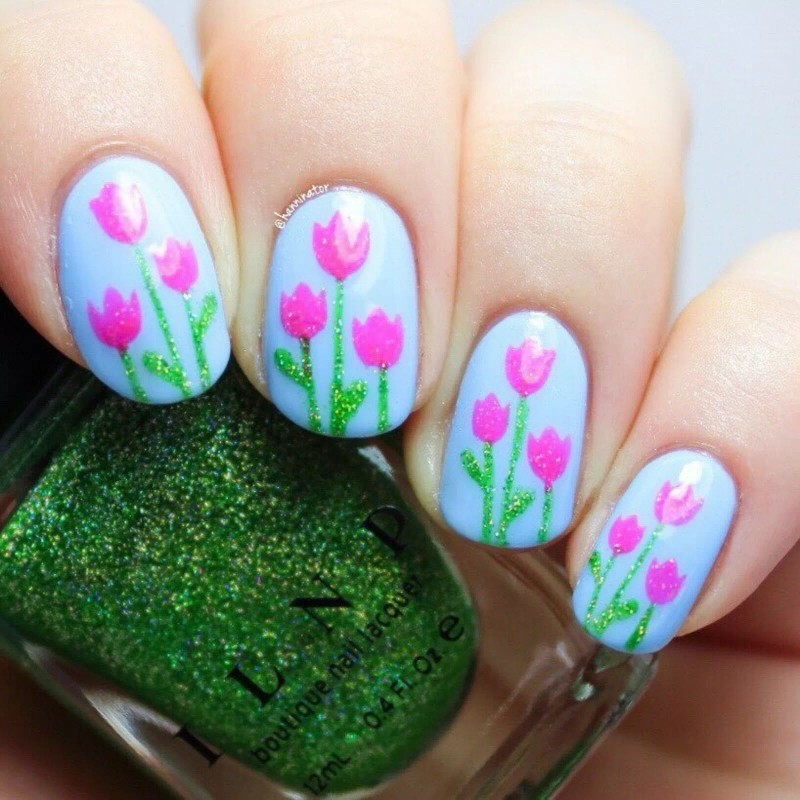 Whats Up Nails Tulips Stencils for Nails, Nail Stickers, Nail