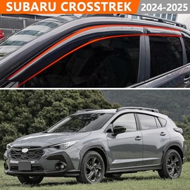 4PCS in-Channel Window Rain Guards Compatible with 2024 2025 Subaru Crosstrek, Smoke Black Wind Deflectors Side Visors