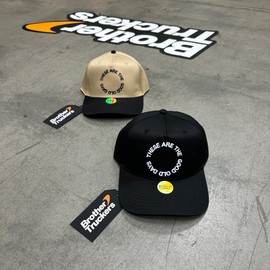 These are The Good Old Days Vintage Trucker Hat | Trendy Summer Cowgirl Graphic Cute | Premium Baseball Hat for Men & Women (US, Alpha, One Size, Black)