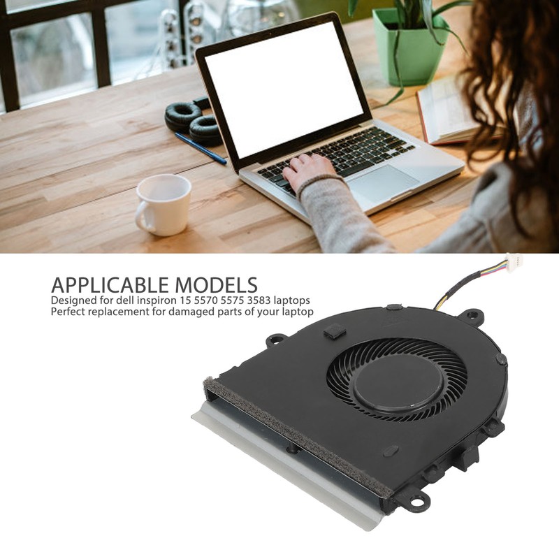 Laptop CPU Cooling Fan 4 Pin Heat Dissipation Replacement CPU