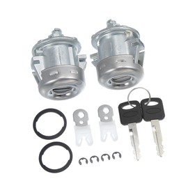 REPAIROCK 1Pair Front Door Lock Cylinder Tumbler W/Key for Ford F150 F250 F350 Explorer Expedition for Ranger for Lincoln No.7C3Z1521990A Left Right Door Lock W/Clip Auto Replacement Parts